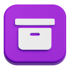 Fototapete - app user interface 3d icon isolated on the transparent background