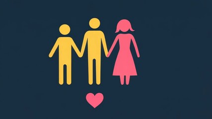 Poster - Family Vector Icons Representing Unity and Love Among Members Generative AI