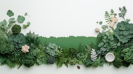 Aufkleber - Green foliage arrangement
