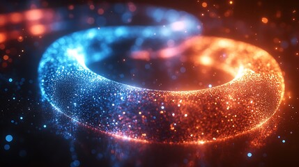 Poster - abstract swirling ring of light