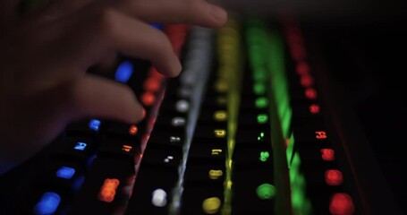 Woman Writes Message to Social Network. Computer Hacker Typing Code Virus PC on Keyboard Late Night Working. Hands Typing on Computer Keyboard Programmer Coding Hacking Data on Internet Cyber Crime.