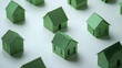 © predator - Green Miniature Houses On White Background