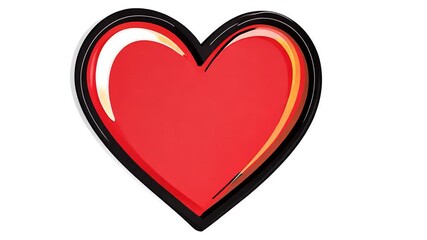 Poster - Heart Outline Icon Vector Design Suitable for Various Applications Generative AI