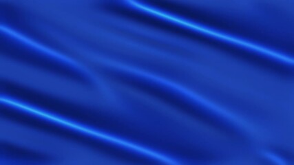 Wall Mural - blue water cloth stream 4k loop features an abstract blue cloth or fabric like material flowing with