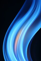 Poster - abstract blue flowing lines design