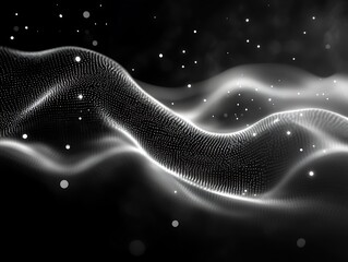 Poster - abstract wave design dark background