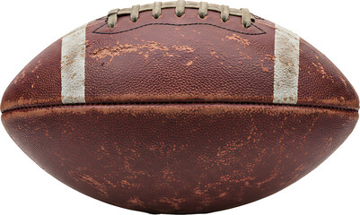 Fototapete - old american football isolated on white 