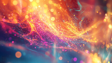 Poster - A colorful abstract background with soft ambient glow and ethereal light creating a dreamlike experience filled with artistic imagination and beauty.