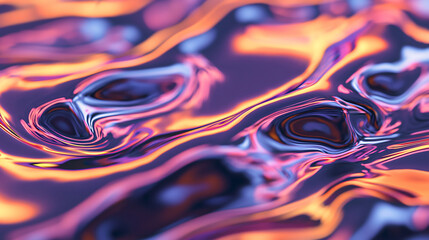 Poster - A colorful abstract pattern displaying a glitch effect with soft ambient glow in macro photography style for artistic inspiration.