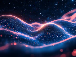 Poster - Abstract digital waves (1)