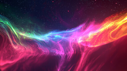 Wall Mural - mesmerizing colorful nebula featuring repeated patterns and ethereal hues capturing the imagination 