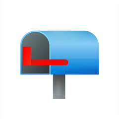 Poster - Mailbox empty emoji vector 10 eps.