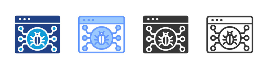 Aufkleber - Quarantine icon set multiple style collection
