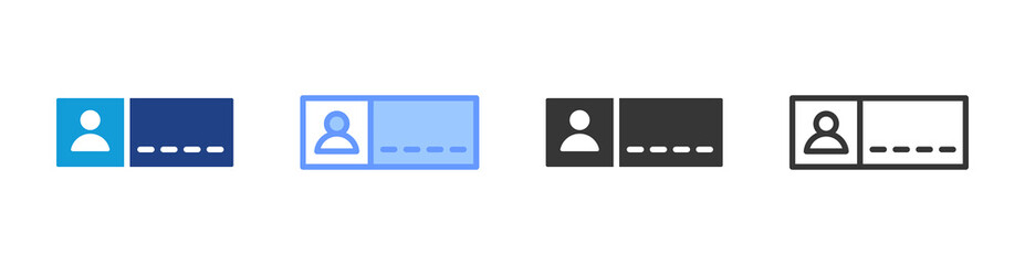 Poster - Username icon set multiple style collection
