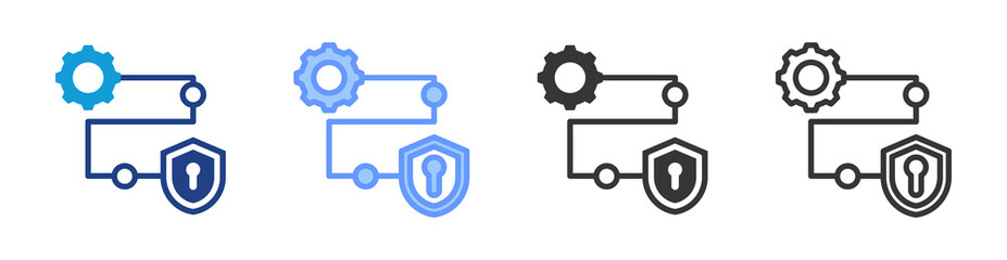 Poster - Authentication Methods icon set multiple style collection