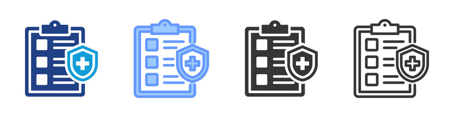 Aufkleber - Safety Protocol icon set multiple style collection