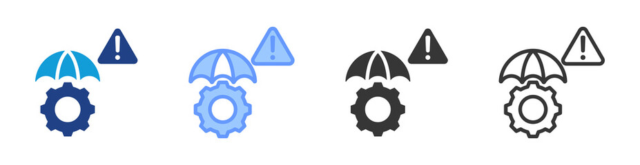 Poster - Risk Mitigation icon set multiple style collection
