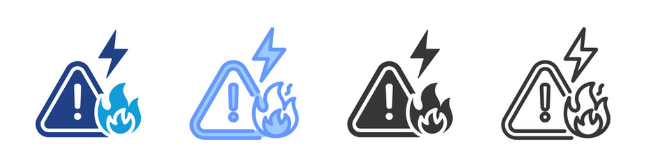 Aufkleber - Crisis icon set multiple style collection