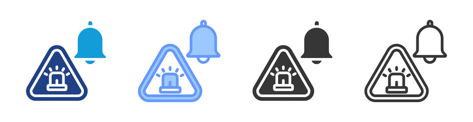 Aufkleber - Emergency Notification icon set multiple style collection