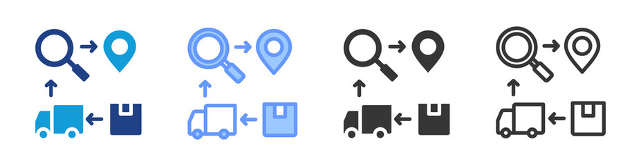 Poster - Order Tracking icon set multiple style collection