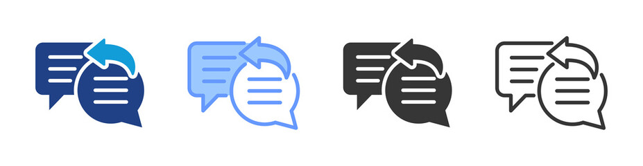 Poster - Auto Reply icon set multiple style collection