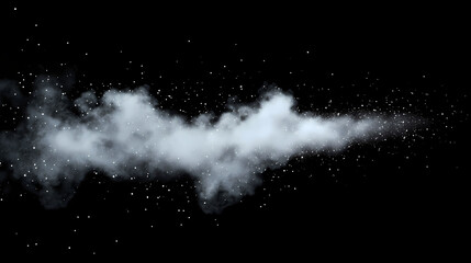 Aufkleber - Abstract Vapor Trail: A captivating depiction of a vapor trail, artfully rendered against a dark backdrop. The interplay of textures and shapes evokes the mystique of speed, transition.