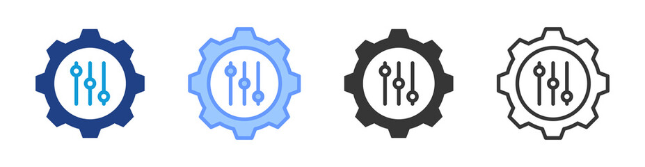 Aufkleber - Configuration icon set multiple style collection