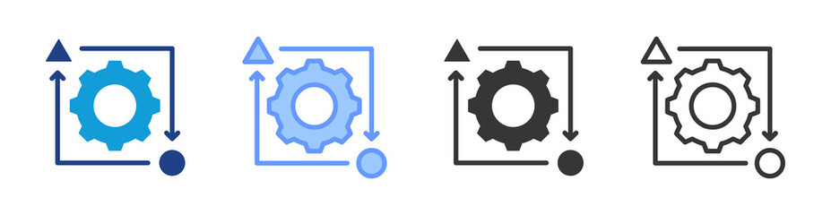 Poster - Shift icon set multiple style collection