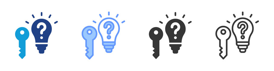 Poster - Problem Solving icon set multiple style collection
