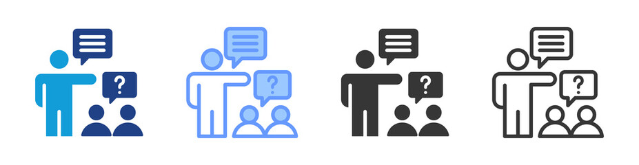 Aufkleber - Training Session icon set multiple style collection