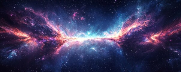 Wall Mural - vibrant nebulous designs create an otherworldly atmosphere perfect for galaxy-themed decor.