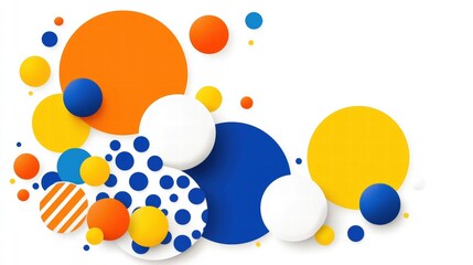 Fototapete - A bunch of colorful circles representing joy and creativity in a playful and dynamic composition
