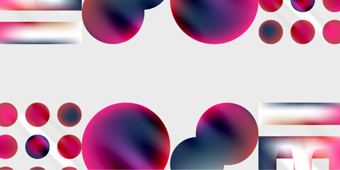 Wall Mural - Circles and triangles modern art. Vector Illustration For Wallpaper, Banner, Background, Card, Book Illustration, landing page