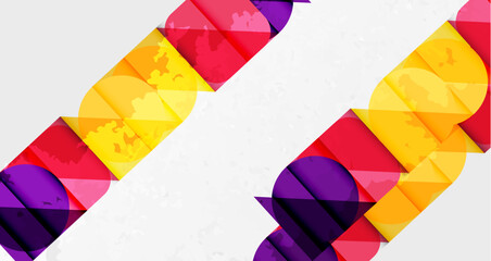 Fototapete - Squares, circles and triangles and grainy noisy texture. Vector Illustration For Wallpaper, Banner, Background, Card, Book Illustration, landing page