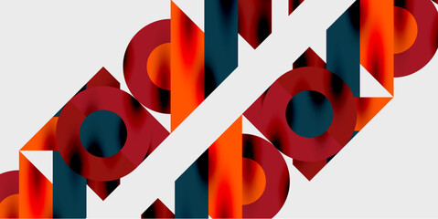 Wall Mural - Vibrant abstract background circles with smooth gradients, creating a dynamic and modern design. Ideal for creative, tech, or contemporary-themed projects