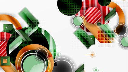 Wall Mural - Dynamic complex geometric abstract background