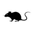 © Ayu LDA - Minimalist standing rat silhouette with smooth curves in vector format