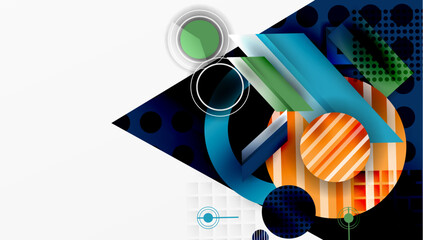 Wall Mural - Dynamic complex geometric abstract background