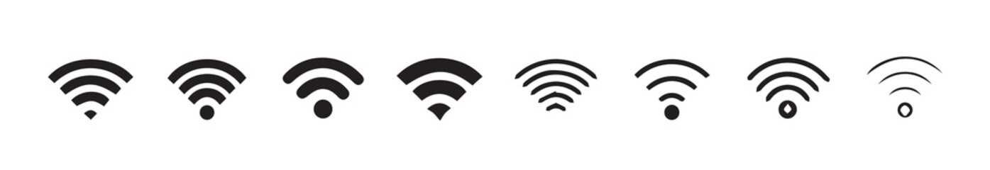 Fototapete - Wi Fi icon vector set. wireless illustration sign collection. signal symbol..wireless internet symbol. Set of sign for connect of network. vector illustration eps 10.