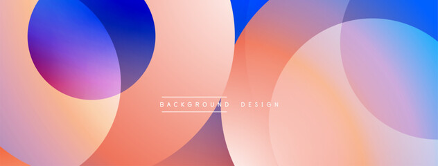 Poster - Abstract composition with layered circular elements, blending gradients and soft transitions, creating a sense of depth, motion, and visual harmony
