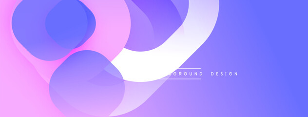 Leinwandbilder - Abstract background with layered translucent gradient shapes