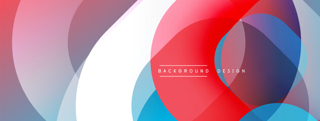 Aufkleber - Abstract background with layered translucent gradient shapes