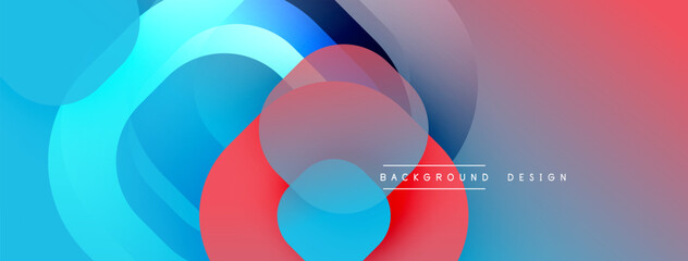 Aufkleber - Abstract background with layered translucent gradient shapes