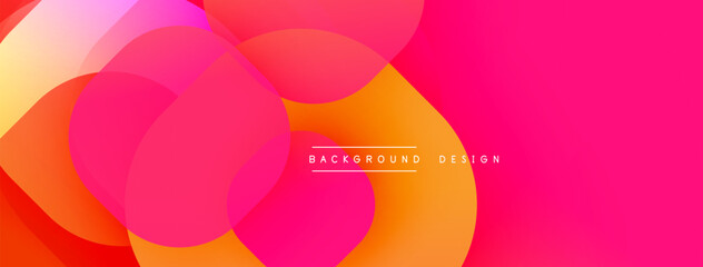 Leinwandbilder - Abstract background with layered translucent gradient shapes