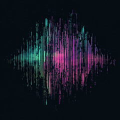 Wall Mural - A colorful, abstract image of a sound wave