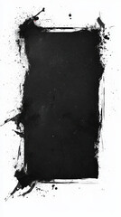 Wall Mural - A black and white photo of a black frame with a black background