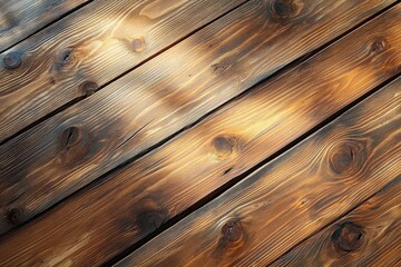 Aufkleber - Bright Rustic Wooden Plank Texture with Natural Grain for Background and Decoration