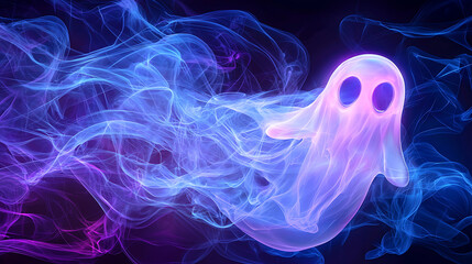 Aufkleber - Eerie ghostly apparition dark background digital art atmospheric environment surreal viewpoint haunting concept