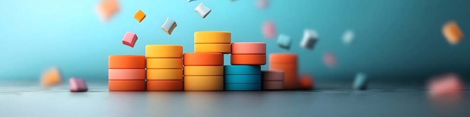 Poster - Abstract 3D showcasing the visualization of the frequency distribution of consumer preferences in a market setting