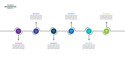 Wall Mural - infographic design template. timeline concept with 5 steps. can be used for workflow layout, diagram